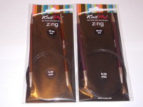 ..Knitpro ZING Fixed Circulars 80cm 5.5 - 6mm